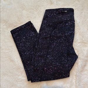 Black and Purple Speckled Leggings
